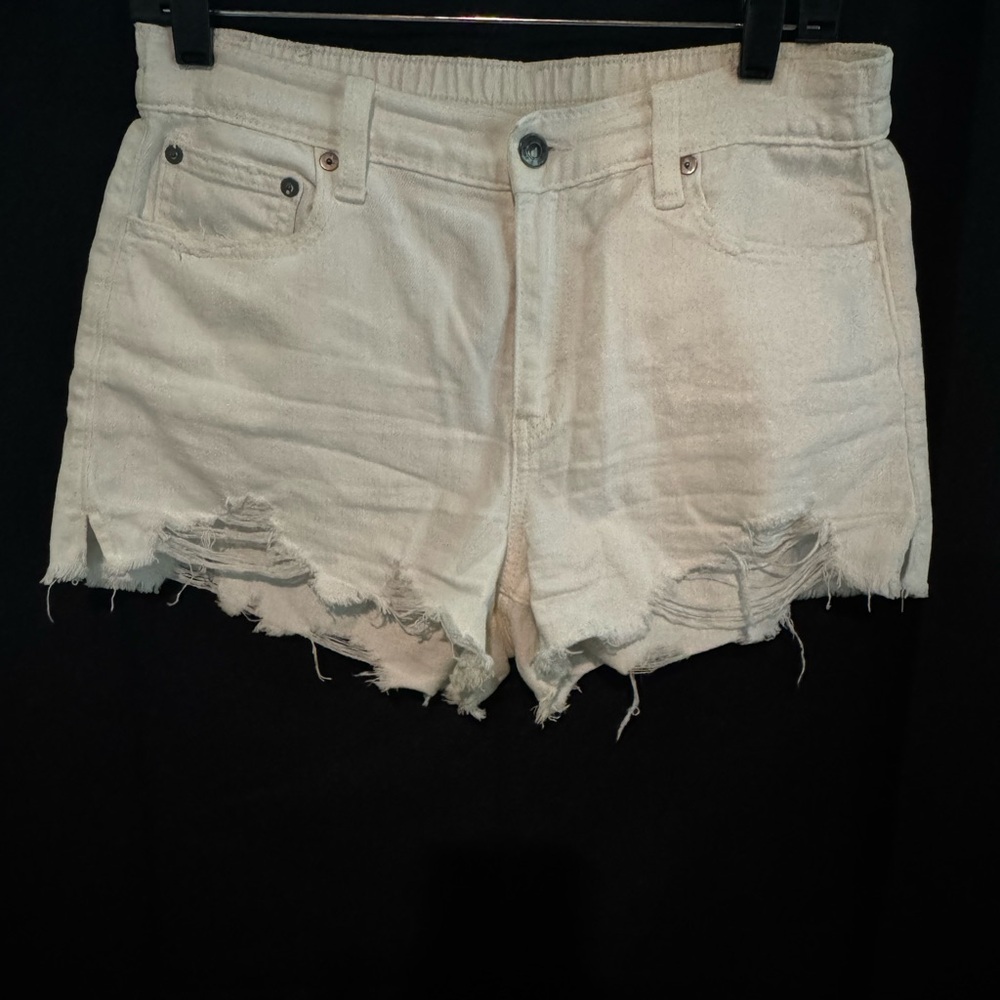 Aerie Cream Jean Shorts